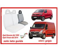 Coprisedile solo lato guida per Opel Movano dal 1999 fodere trapuntate grigio