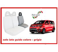 Coprisedile solo lato guida per Toyota Proace fodere trapuntate grigio robuste