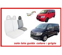 Coprisedile solo lato guida per Volkswagen Transporter fodere trapuntate grigio