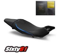 Coprisedile Suzuki SV650 Con Gel 2016-2023 2024 2025 Luimoto Nero Blu Pilota