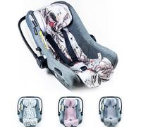 Coprisedile traspirante per ovetto, seggiolino auto, passeggino, antiscivolo, universale, gruppo 0+ (0-13 kg), gruppo I (9-18 kg), 100% cotone uccello, inserto per seggiolino auto
