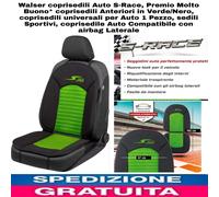 Coprisedile Universale x Auto con Cuscinetto Protettivo per sedili Nero verde
