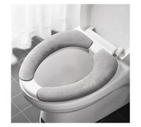 coprisedile WC imbottito 1 paio di copriwater universali, tappetini adesivi for sedili WC, for il bagno riutilizzabili e caldi, lavabili, cuscino fai da te for per il bagno e il relax in casa(Grey)