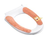 coprisedile WC imbottito 2 paia di cuscini for WC, adesivi for domestici, tipo adesivo, cuscino for , quattro stagioni, universale, invernale, copriwater per il bagno e il relax in casa(Orange)