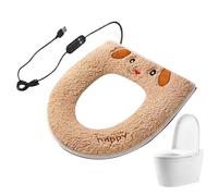 Coprisedile WC In Lana Di Agnello Riscaldato Tramite USB - 5 Impostazioni Di Temperatura, Tappetino Riscaldante Caldo, Imbottitura Con Cerniera Lavabile | Comfort Invernale Nel Bagno Per Uso Domestico