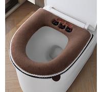 Coprisedile WC stile cerniera ispessito a forma di U copriwater peluche lavabile