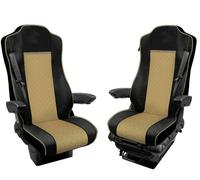 Coprisedili 1+1 Eco Pelle Per Mercedes Actros MP4 BEIGE Truck Set 09-15