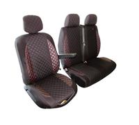 Coprisedili anteriori 2+1 per Volkswagen Transporter T5 T6 nero velluto...