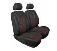 Coprisedili Anteriori Auto 1+1 Fodere in Velluto Rosso per Daewoo Nubira