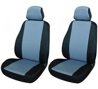 Coprisedili anteriori Fast&Smart tg. grande tess. misto cotone avio/nero