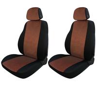 Coprisedili anteriori Fast&Smart tg. grande tess. misto cotone pois arancio/nero