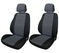 Coprisedili anteriori Fast&Smart tg. speciale tess. misto cotone antracite/nero