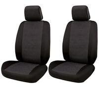 Coprisedili Anteriori Fast&smart Tg. Speciale Tess. Misto Cotone Antracite/nero