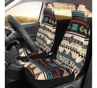 Coprisedili anteriori per auto, con motivi nativi americani, solo coprisedili anteriori, coprisedili protettivi per auto, berlina, camion, SUV, 2 pezzi