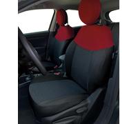 Coprisedili anteriori personalizzati Fiat 500X e 500L tess. nero/rosso