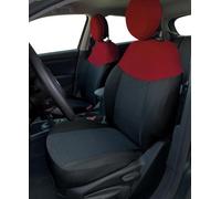 Coprisedili anteriori personalizzati Fiat 500X e 500L tess. nero/rosso Cora Manu