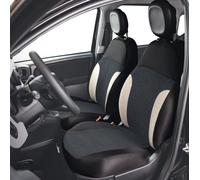Coprisedili anteriori personalizzati Fiat Pandina 24> tess. misto cotone nero/cr