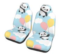 Coprisedili anteriori traspiranti e protettivi per auto con motivo "Happy Cute Panda Flying Motors", comfort e protezione per la maggior parte di auto, furgoni, camion e SUV.