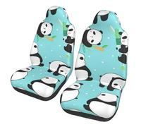 Coprisedili anteriori traspiranti e protettivi per auto "Cute Panda Motors", comfort e protezione per la maggior parte di auto, furgoni, camion e SUV.