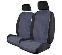 Coprisedili anteriori universali Tanga Doubleface rigato avio/carta tessile