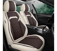 Coprisedili Auto 1 Set Di 5 Coprisedili Per Auto In Lino Per VW Per Passat Per B5 B6 B8 Per Golf 7 Per Tiguan Accessori Interni Fodere Sedili Auto(Beige Coffee)