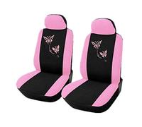 Coprisedili Auto 4 / 9pcs / set Rosa Car Seat Covers farfalla ricamo Car-Styling donna coprisedili Vetture automobile Accessori interni Coprisedili Auto Universale (Color Name : 4pcs)
