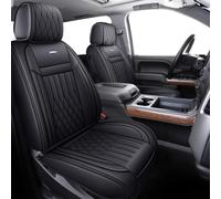 Coprisedili auto Aierxuan per Chevrolet Chevy Silverado GMC Sierra, set completo in pelle impermeabile, adatti per 1500/2500 HD / 3500 HD Crew Do