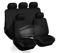 Coprisedili Auto Anteriore per Audi S3 S4 S5 S6 S7 Q3 Q5 Q7 RS3 RS4 RS5 RS6 R8 4G8 TT TTS, Soft Confortevole Traspirante Protezione per Sedili, Coprisedili in Poliestere,2 Seats-Black