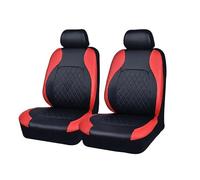 Coprisedili Auto Anteriore per Fiat 500e/500X/500e Abarth/600/600e Abarth, Pelle Impermeabile Set Copri-Sedile per Guidatore e Passeggero Accessori,Red