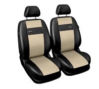 Coprisedili Auto Anteriori 1+1 Fodere in Similpelle Beige per Opel Crossland X