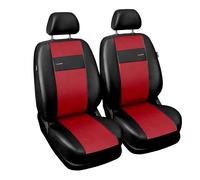 Coprisedili Auto Anteriori 1+1 Fodere in Similpelle Rossa per Daewoo Nubira