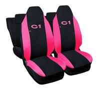 COPRISEDILI AUTO COMPATIBILI CON C1 NERO FUCSIA POSTERIORI 50-50 - LINEA DONNA