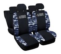 COPRISEDILI AUTO COMPATIBILI CON JUKE FODERE BICOLORE NERO MIMETICO BLU