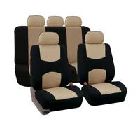 Coprisedili Auto Coprisedili Per Auto Universali Adatti Per Coprisedili Per Auto 9 Pezzi Set Completo Di Protezioni Compatibile Con Airbag Nero Con Rosso Coprisedile Auto(Beige)