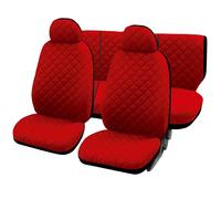 COPRISEDILI AUTO COTONE TRAPUNTATO UNIVERSALE CON ZIP COLORE TRAPUNTA ROSSO