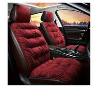 Coprisedili Auto Cuscino Per Sedile Auto Di Lusso In Peluche - 1 Pezzo Spesso E Caldo Coprisedile Anteriore Singolo Con Schienale Vestibilità Universale Facile Coprisedile Auto(Red)
