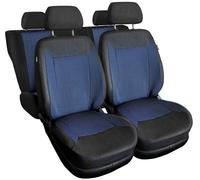 Coprisedili Auto Fodere Jacquard Nero/Blu Set Completo per Renault Kangoo I II