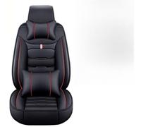 Coprisedili Auto in Pelle per Dodge RAM 1500 1500 TRX/1500 Classic, su Misura Copri Sedile Auto, Tutte Le Stagioni Anteriori e Posteriori Copri Sedile,Luxurious_Set-F_Black+Red
