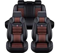 Coprisedili Auto in Pelle PU per BMW Serie 3/4 E46 E90 E91 E92 E93 F30 F31 F34 F35 G20 G21 F32 F33 F36,Coprisedile Anti Scivolo con Schienale Coprisedile Accessori Interni,A-Black Coffee