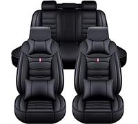 Coprisedili Auto in Pelle PU per BMW Serie 3/4 E46 E90 E91 E92 E93 F30 F31 F34 F35 G20 G21 F32 F33 F36,Coprisedile Anti Scivolo con Schienale Coprisedile Accessori Interni,A-Black