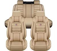 Coprisedili Auto in Pelle PU per BMW Serie 3/4 E46 E90 E91 E92 E93 F30 F31 F34 F35 G20 G21 F32 F33 F36,Coprisedile Anti Scivolo con Schienale Coprisedile Accessori Interni,A-Beige