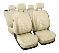 Coprisedili Auto in Similpelle Beige Set Fodere Complete per Chevrolet Epica