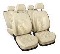 Coprisedili Auto in Similpelle Beige Set Fodere Complete per Citroen C4 I II