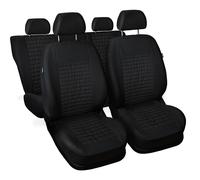 Coprisedili Auto in Similpelle Nero Set Fodere Complete per Hyundai Santa Fe