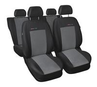 Coprisedili Auto in Velluto Grigio Set Fodere Complete per Skoda Rapid