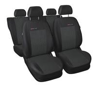 Coprisedili Auto in Velluto Grigio Set Fodere Complete per Skoda Rapid