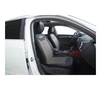 Coprisedili auto Linea S set completo 5 teste nero e grigio Nero-grigio