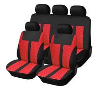 Coprisedili Auto per Dodge Journey 1.Generation 2008-2020, Set Coprisedile Universali Anteriore e Posteriore Antiscivolo Impermeabile, Protezione Sedili Auto,D Red
