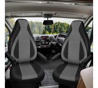 Coprisedili auto per Fiat Ducato Citroen Jumper Peugeot Boxer PossL 2 Win Knaus Adria Carthago Pilote Laika Camper Coprisedili per auto, colore nero e grigio