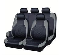 Coprisedili Auto per Kia Rio 2017-2020, Auto A 5 Posti Coprisedile Auto Copri Sedili per Auto Universale, Set da 9 Pezzi Coprisedili Auto Pelle,B/Grey